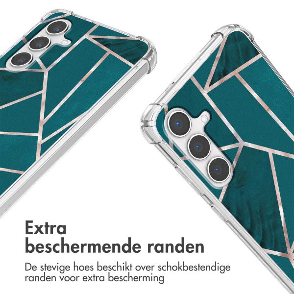 imoshion Design hoesje met koord Samsung Galaxy S24 Plus - Petrol Green Graphic