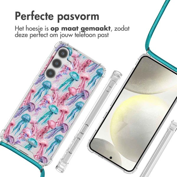 imoshion Design hoesje met koord Samsung Galaxy S24 Plus - Jellyfish Watercolor