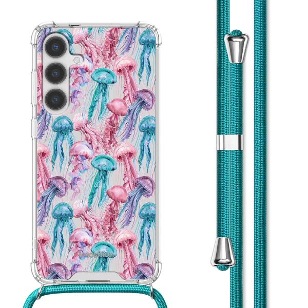 imoshion Design hoesje met koord Samsung Galaxy S24 Plus - Jellyfish Watercolor