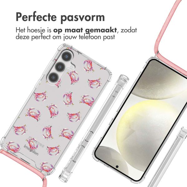 imoshion Design hoesje met koord Samsung Galaxy S24 Plus - Crab Watercolor