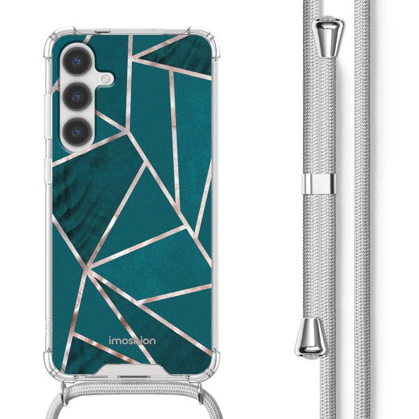 imoshion Design hoesje met koord Samsung Galaxy S24 - Petrol Green Graphic