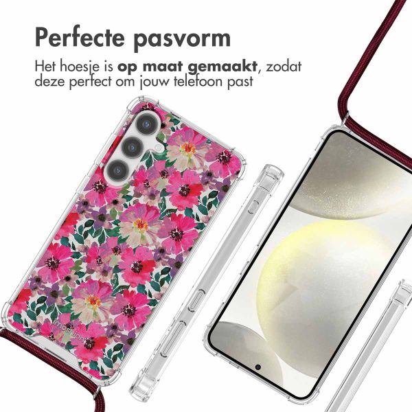 imoshion Design hoesje met koord Samsung Galaxy S24 - Flower Water