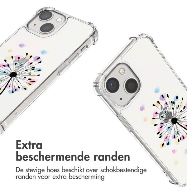 iMoshion Design hoesje met koord iPhone 13 Mini - Sandstone Dandelion
