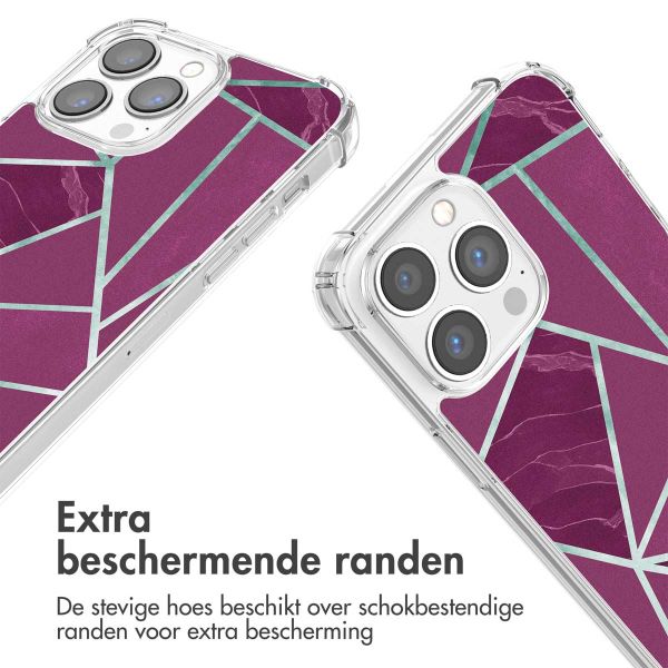 iMoshion Design hoesje met koord iPhone 13 Pro - Bordeaux Graphic