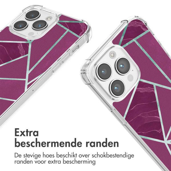 imoshion Design hoesje met koord iPhone 14 Pro - Bordeaux Graphic