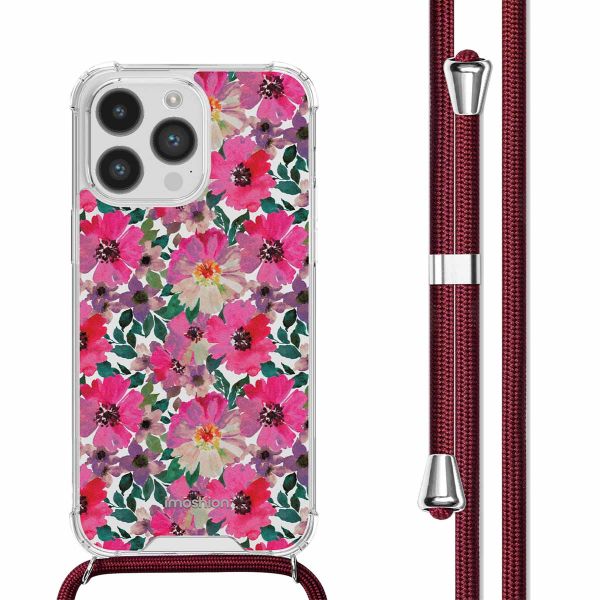 imoshion Design hoesje met koord iPhone 14 Pro - Flower Water