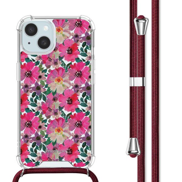 imoshion Design hoesje met koord iPhone 15 - Flower Water