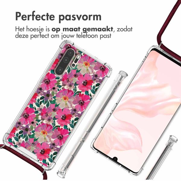 imoshion Design hoesje met koord Huawei P30 Pro - Flower Water