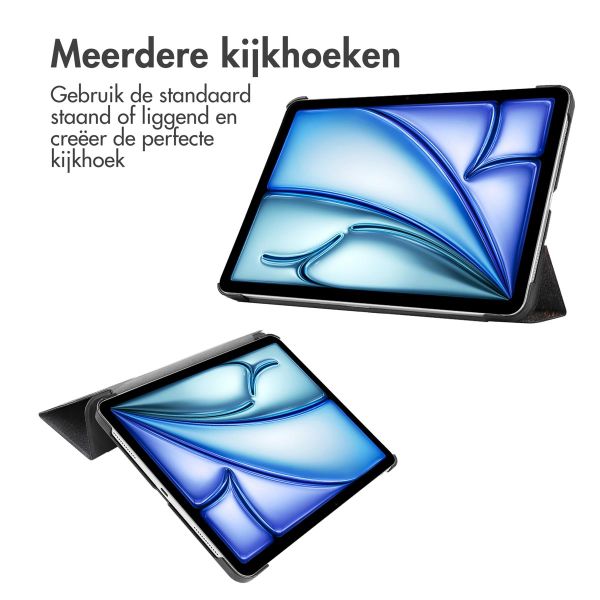 iMoshion Trifold Design Bookcase iPad Air 13 inch (2024) M2 - Black Marble