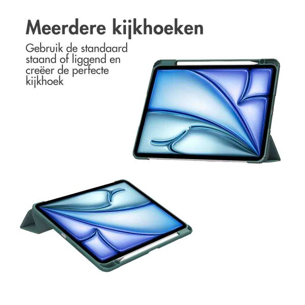 iMoshion Trifold Hardcase Bookcase iPad Air 13 inch (2024) M2 - Donkergroen