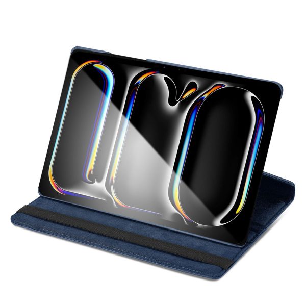 iMoshion 360° draaibare Bookcase iPad Pro 13 (2024) M4 - Donkerblauw