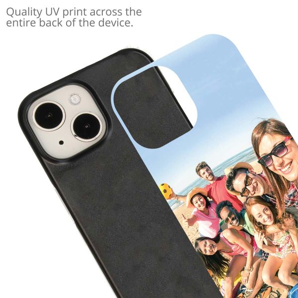 Ontwerp je eigen iPhone 15 hardcase hoesje - Zwart