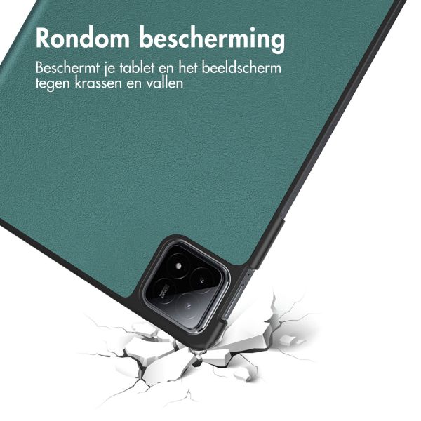 iMoshion Trifold Bookcase Xiaomi Pad 6S Pro 12.4 - Donkergroen