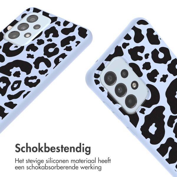 imoshion Siliconen design hoesje met koord Samsung Galaxy A33 - Animal Lila