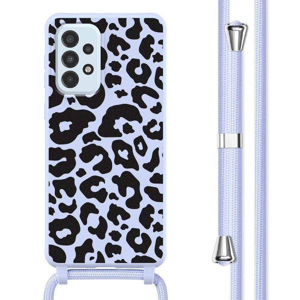 imoshion Siliconen design hoesje met koord Samsung Galaxy A33 - Animal Lila