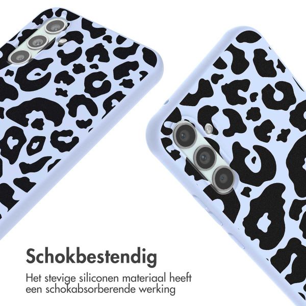 imoshion Siliconen design hoesje met koord Samsung Galaxy A34 (5G) - Animal Lila