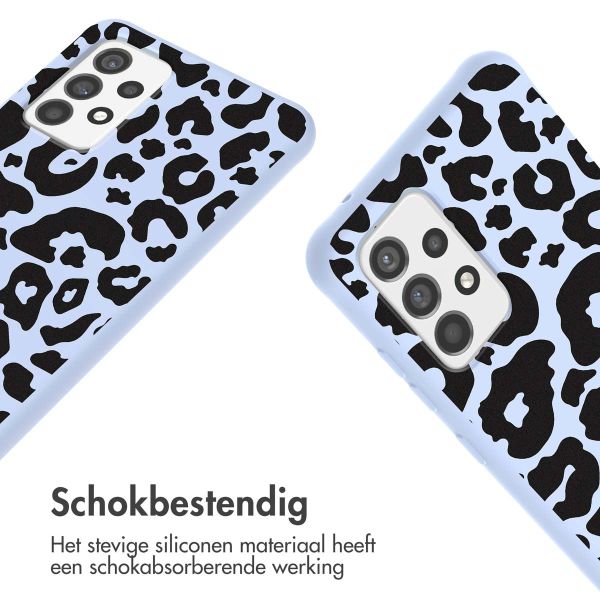 imoshion Siliconen design hoesje met koord Samsung Galaxy A52(s) / (5G/4G) - Animal Lila