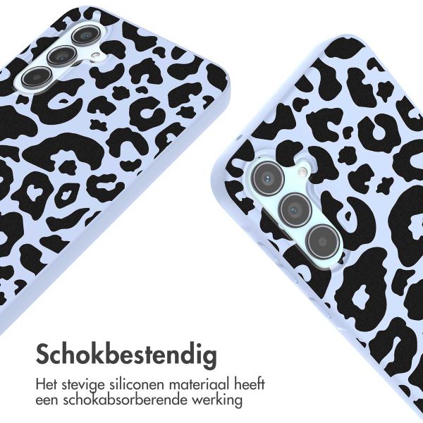 imoshion Siliconen design hoesje met koord Samsung Galaxy A55 - Animal Lila