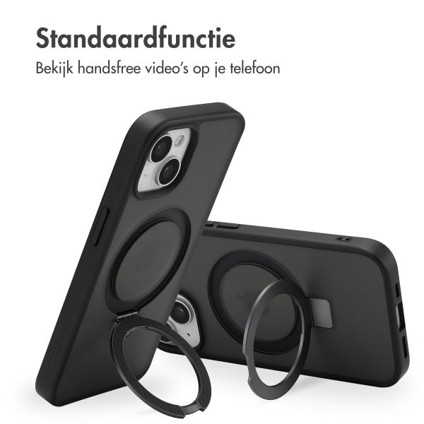 Accezz Ring Stand Backcover met MagSafe iPhone 15 - Zwart