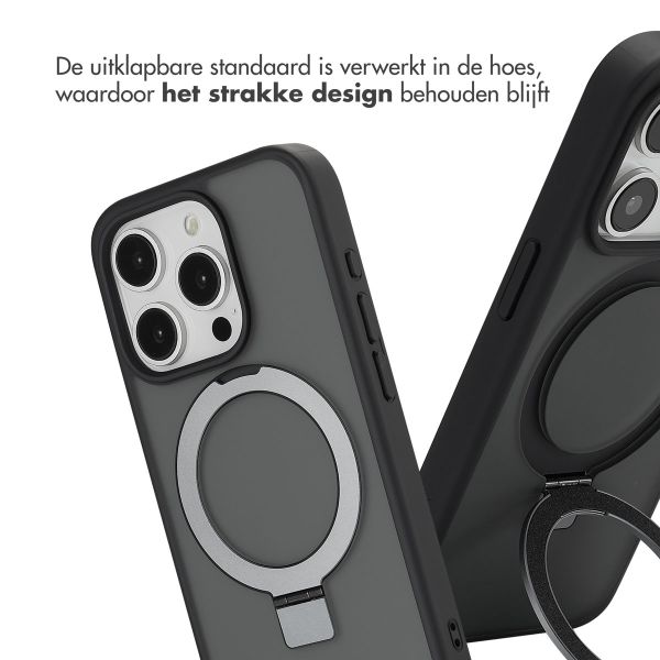 Accezz Ring Stand Backcover met MagSafe iPhone 15 Pro - Zwart