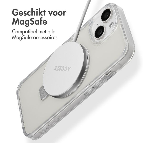 Accezz Ring Stand Backcover met MagSafe iPhone 15 - Transparant