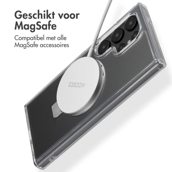 Accezz Ring Stand Backcover met MagSafe Samsung Galaxy S24 Ultra - Transparant