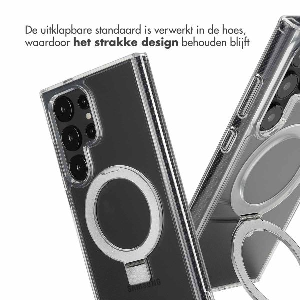 Accezz Ring Stand Backcover met MagSafe Samsung Galaxy S24 Ultra - Transparant