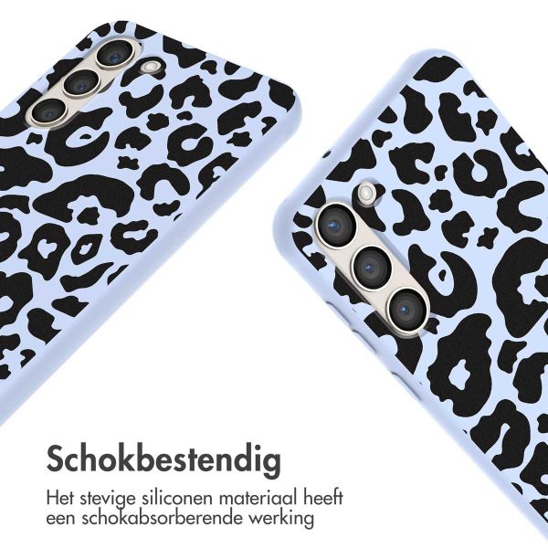 imoshion Siliconen design hoesje met koord Samsung Galaxy S23 Plus - Animal Lila