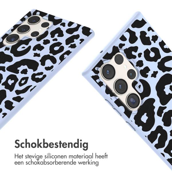 imoshion Siliconen design hoesje met koord Samsung Galaxy S23 Ultra - Animal Lila