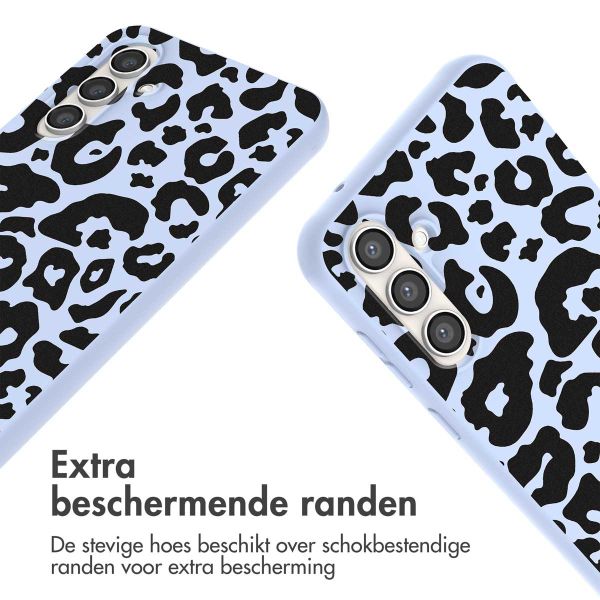 imoshion Siliconen design hoesje met koord Samsung Galaxy S23 FE - Animal Lila