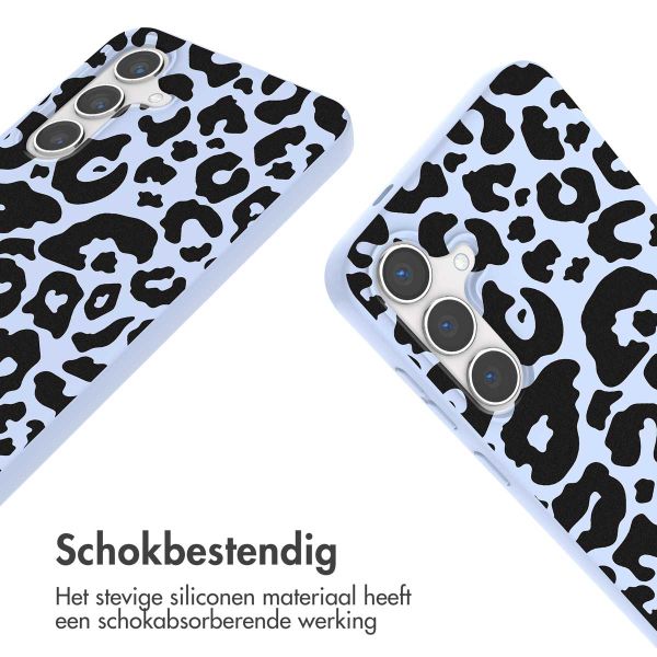 imoshion Siliconen design hoesje met koord Samsung Galaxy S24 - Animal Lila