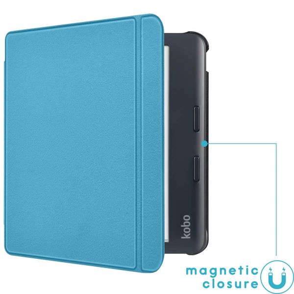 imoshion Slim Hard Case Sleepcover met stand Kobo Libra Colour - Lichtblauw