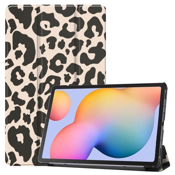 iMoshion Trifold Design Bookcase Samsung Galaxy Tab S6 Lite (2020-2024) - Leopard