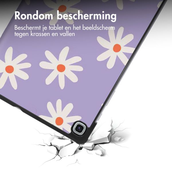 iMoshion Trifold Design Bookcase Samsung Galaxy Tab S6 Lite (2020-2024) - Flower Distance