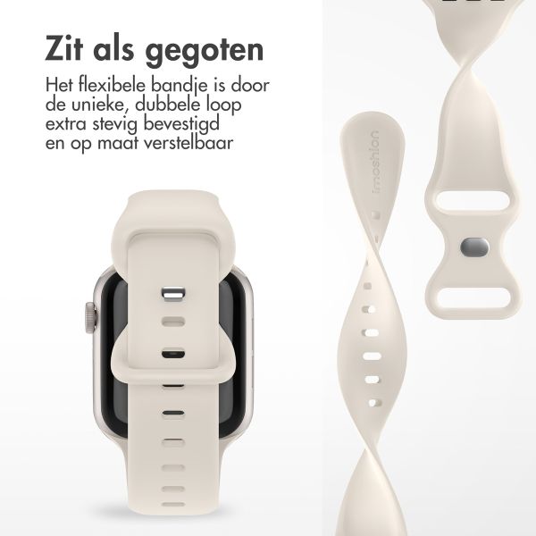 imoshion Siliconen⁺ bandje Apple Watch Series 1-9 / SE - 38/40/41 mm / Series 10 - 42 mm - Sterrenlicht - Maat S/M