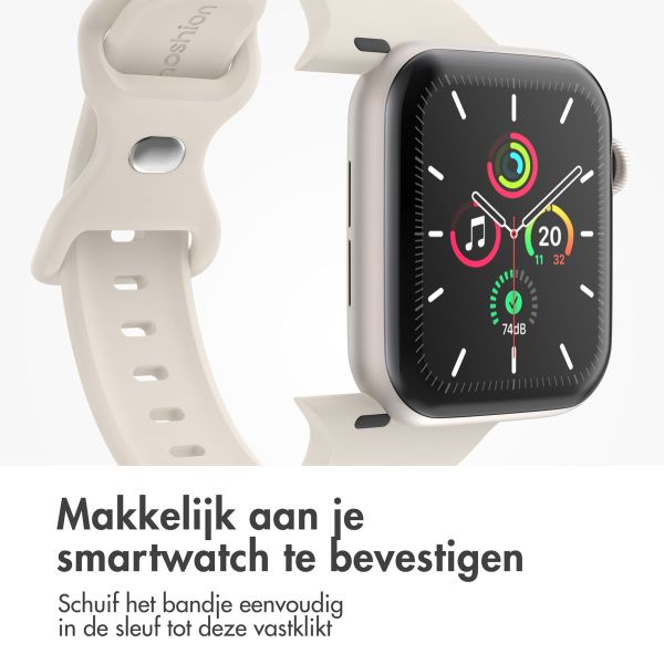 imoshion Siliconen⁺ bandje Apple Watch Series 1-9 / SE - 38/40/41 mm / Series 10 - 42 mm - Sterrenlicht - Maat S/M