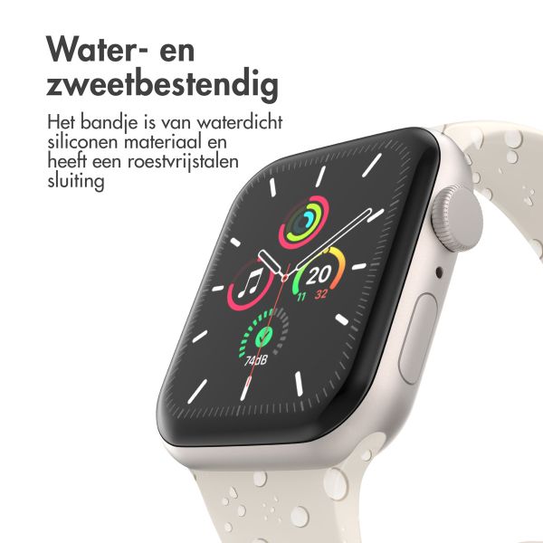 imoshion Siliconen⁺ bandje Apple Watch Series 1-9 / SE - 38/40/41 mm / Series 10 - 42 mm - Sterrenlicht - Maat S/M