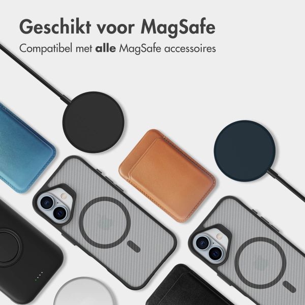 imoshion Rugged Hybrid Carbon Case met MagSafe iPhone 16 - Zwart