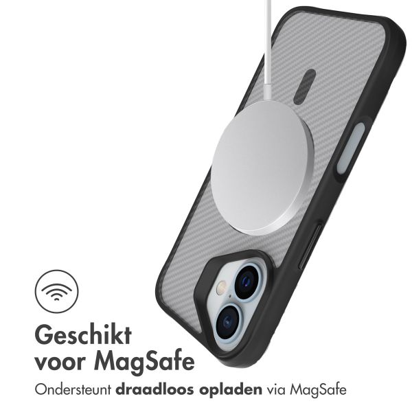 imoshion Rugged Hybrid Carbon Case met MagSafe iPhone 16 - Zwart