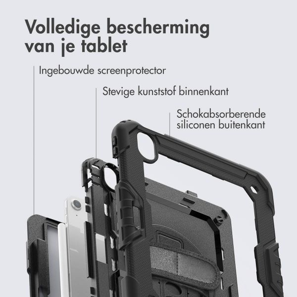 Accezz Rugged Backcover Shoulder Strap iPad Air 11 inch (2024) M2 - Zwart