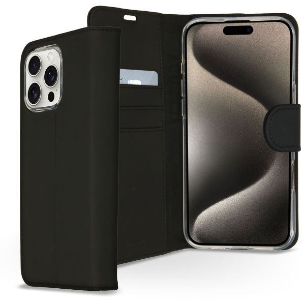 Accezz Wallet Softcase Bookcase iPhone 16 Pro Max - Zwart