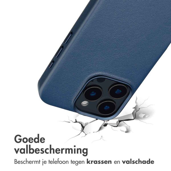 Accezz MagSafe Leather Backcover iPhone 16 Pro Max - Nightfall Blue