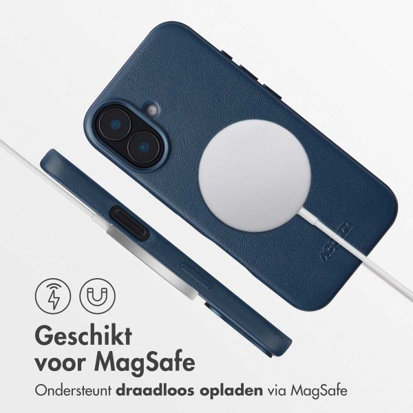 Accezz MagSafe Leather Backcover iPhone 16 - Nightfall Blue