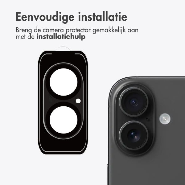 imoshion 2 Pack Camera lens protector iPhone 16 / 16 Plus - Zwart