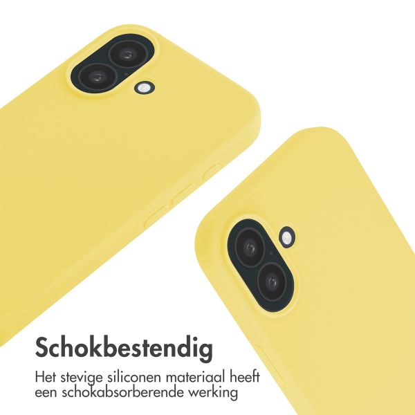 imoshion Siliconen hoesje met koord iPhone 16 - Geel