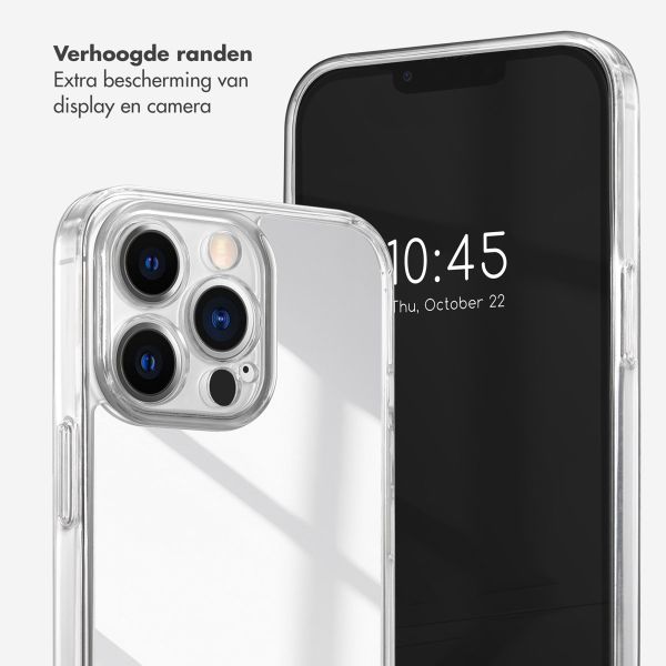 Selencia Mirror Backcover iPhone 13 Pro - Hoesje met spiegel - Zilver