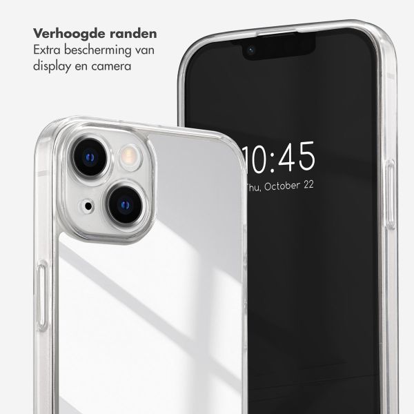 Selencia Mirror Backcover iPhone 14 - Hoesje met spiegel - Zilver