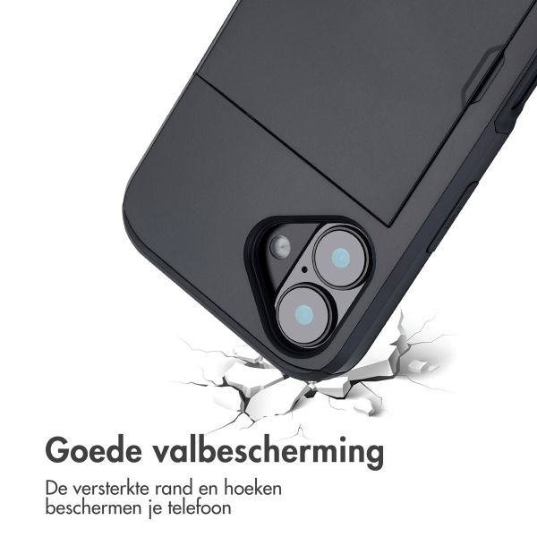 imoshion Backcover met pasjeshouder iPhone 16 - Zwart