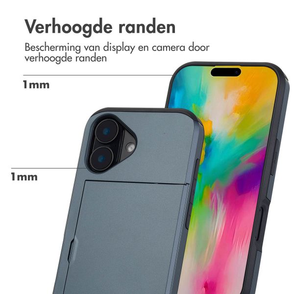 imoshion Backcover met pasjeshouder iPhone 16 - Donkerblauw