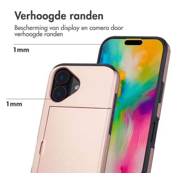 imoshion Backcover met pasjeshouder iPhone 16 - Rosé Goud